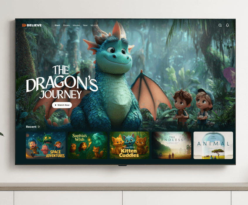 BELIEVE Streaming Platform UI