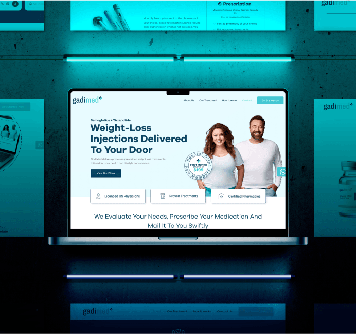 GadiMed — Website on Laptop
