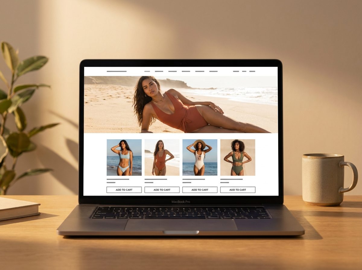 Shopify storefront concept: Swimwear