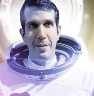 Mike Kwal, CEO, in an MK-Way spacesuit